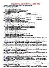 450 câu trắc nghiệm Vật lí 12 - Chương 2 Sóng cơ và sóng âm (Có đáp án)